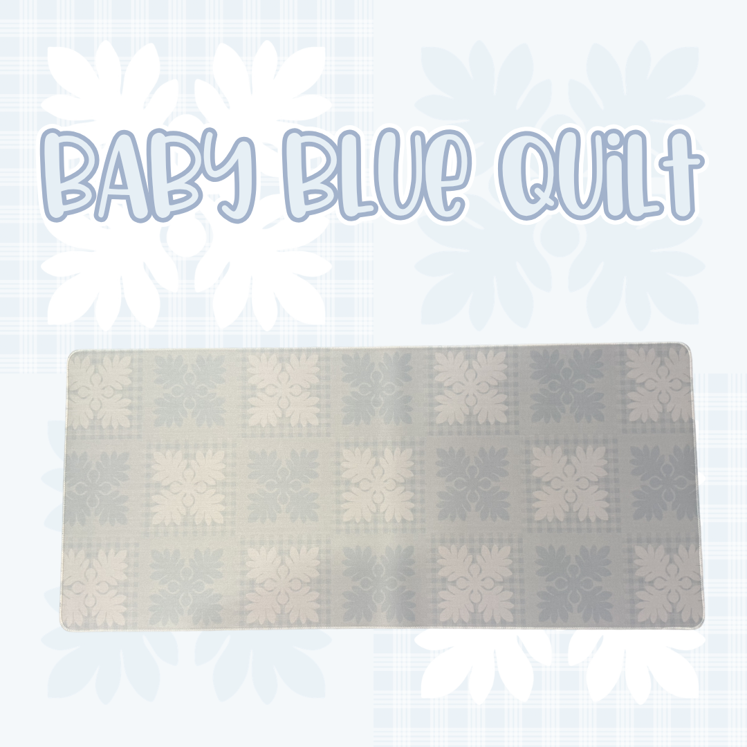 Baby Blue Quilt Desk Mat