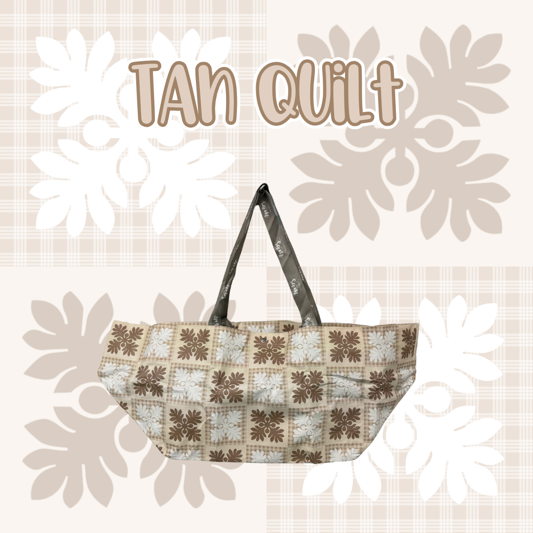 Tan Quilt Small Carry-All Bag