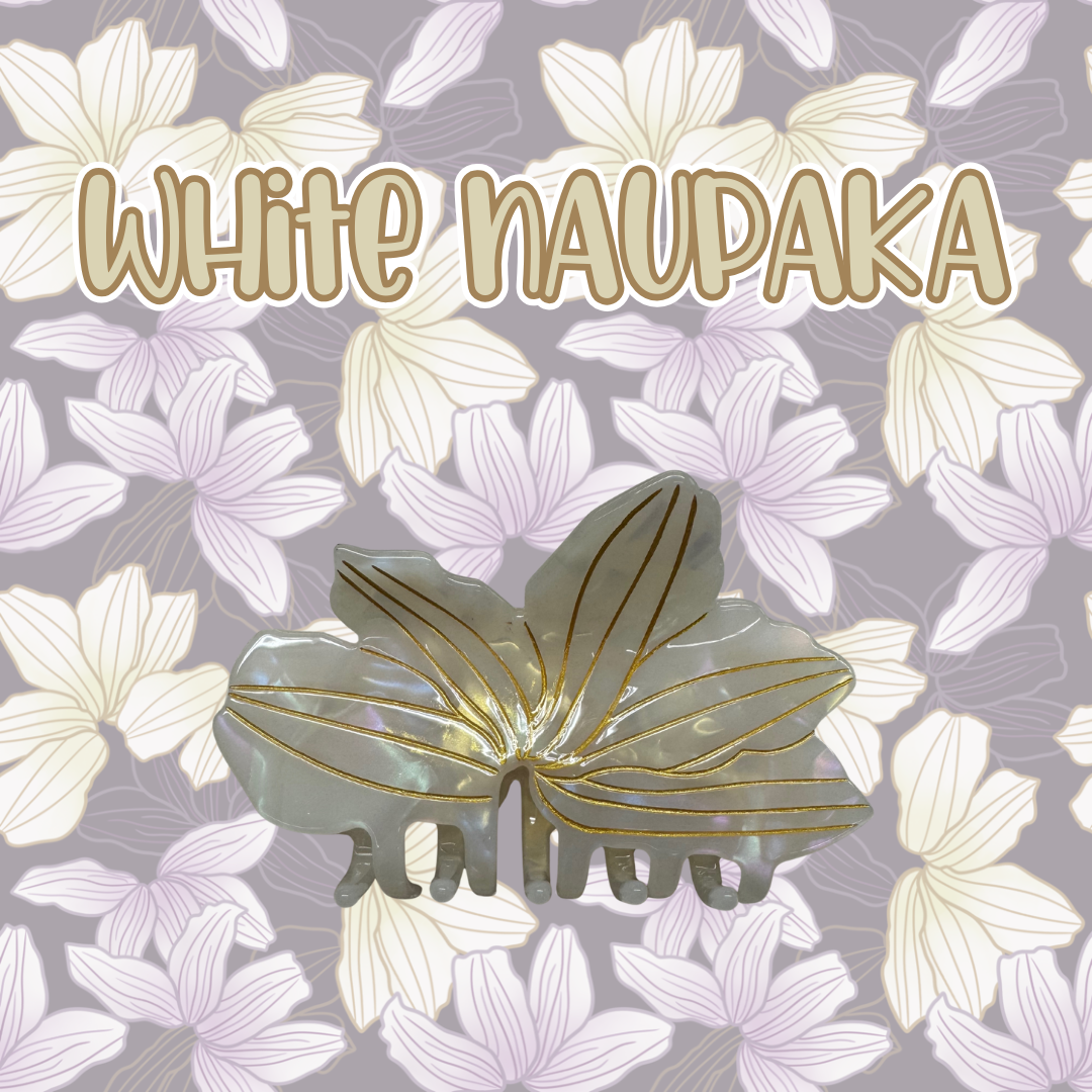 White Naupaka Hair Clip
