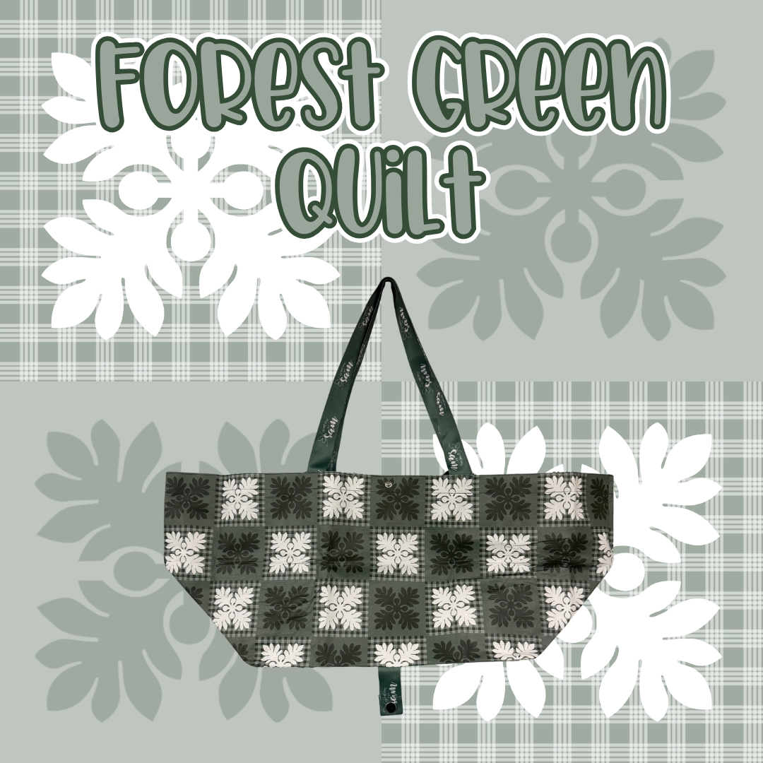 Forest Green Quilt Small Carry-All Bag