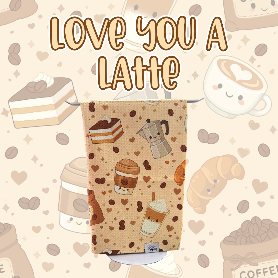 Love You A Latte Hand Towel