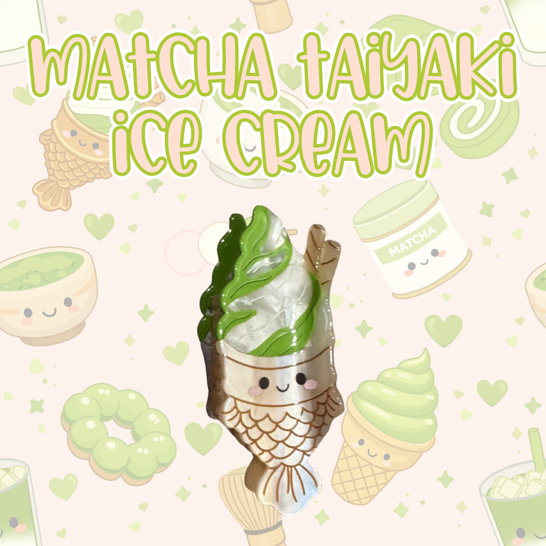 Matcha Taiyaki Ice Cream Hair Clip