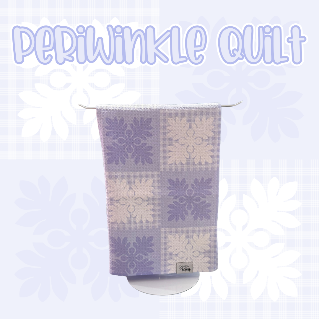 Periwinkle Quilt Hand Towel