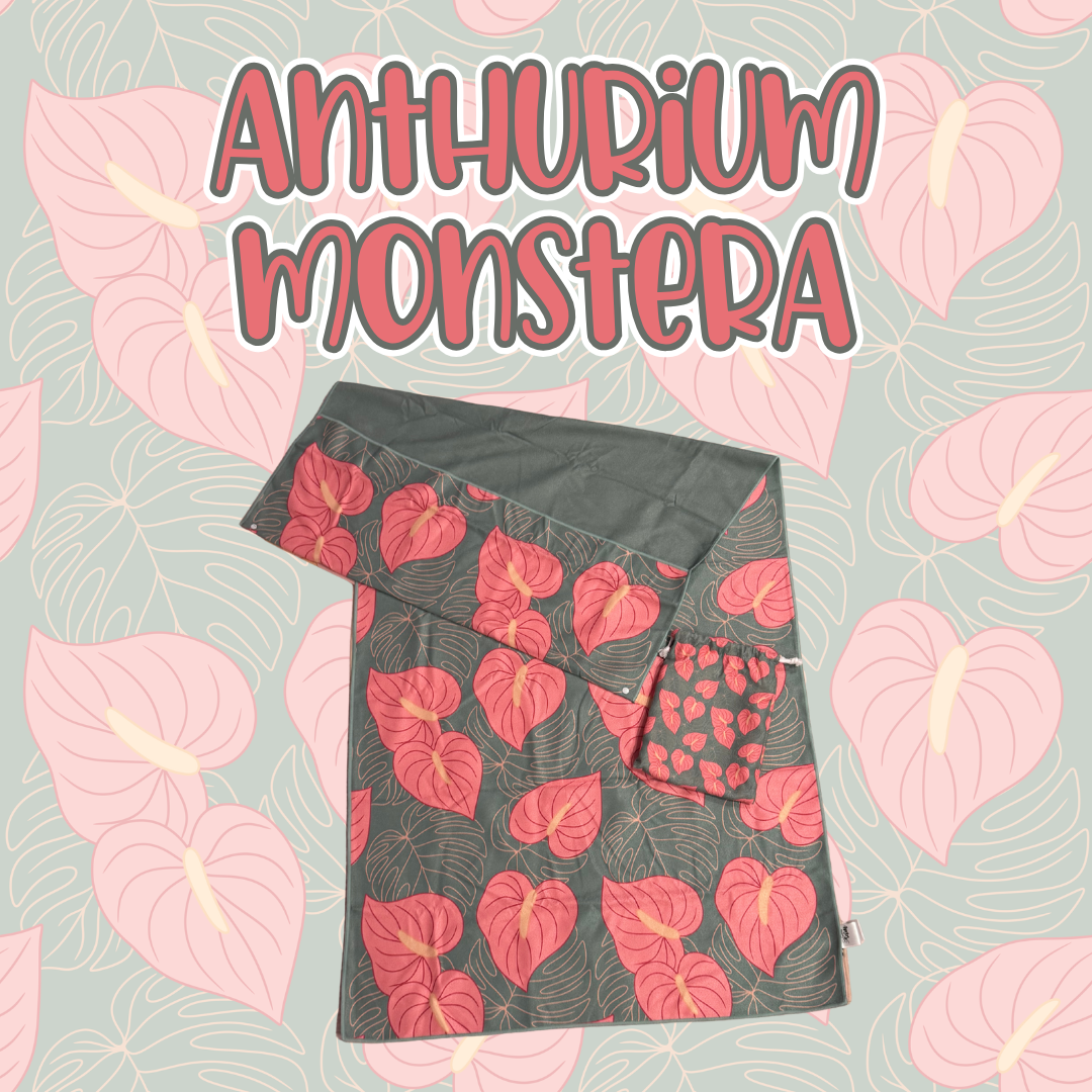 Anthurium Monstera Hooded Car Towel