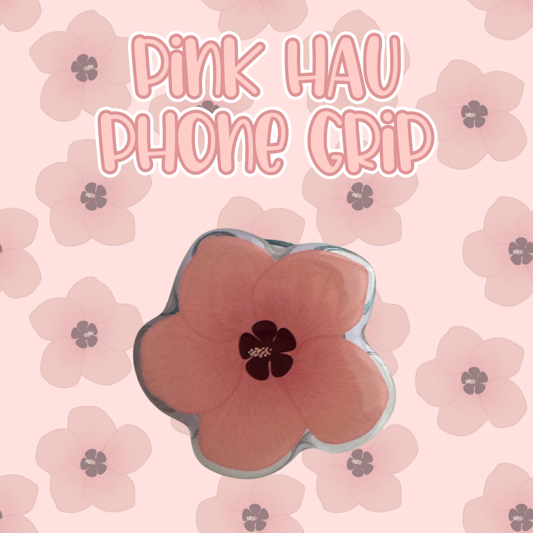 Pink Hau Phone Grip