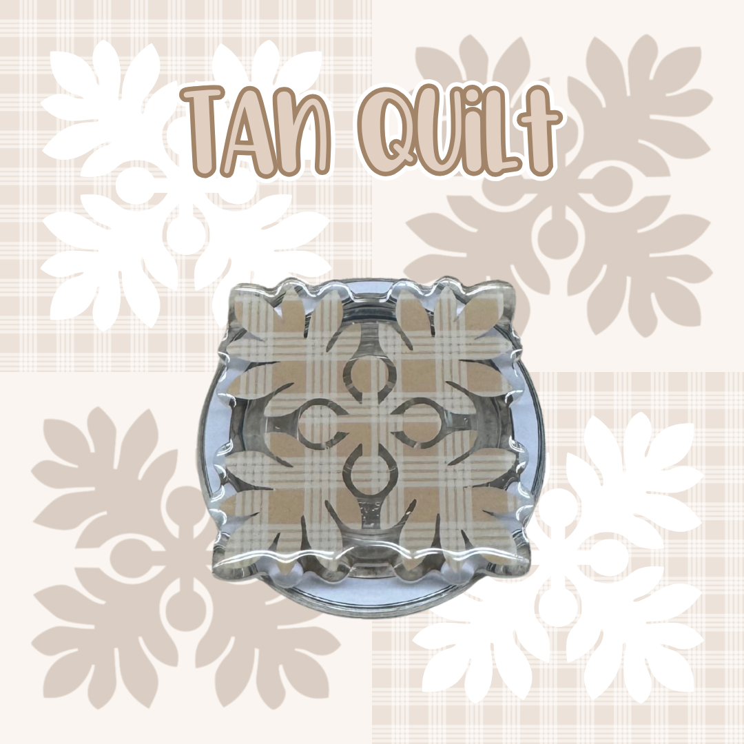 Tan Quilt Phone Grip