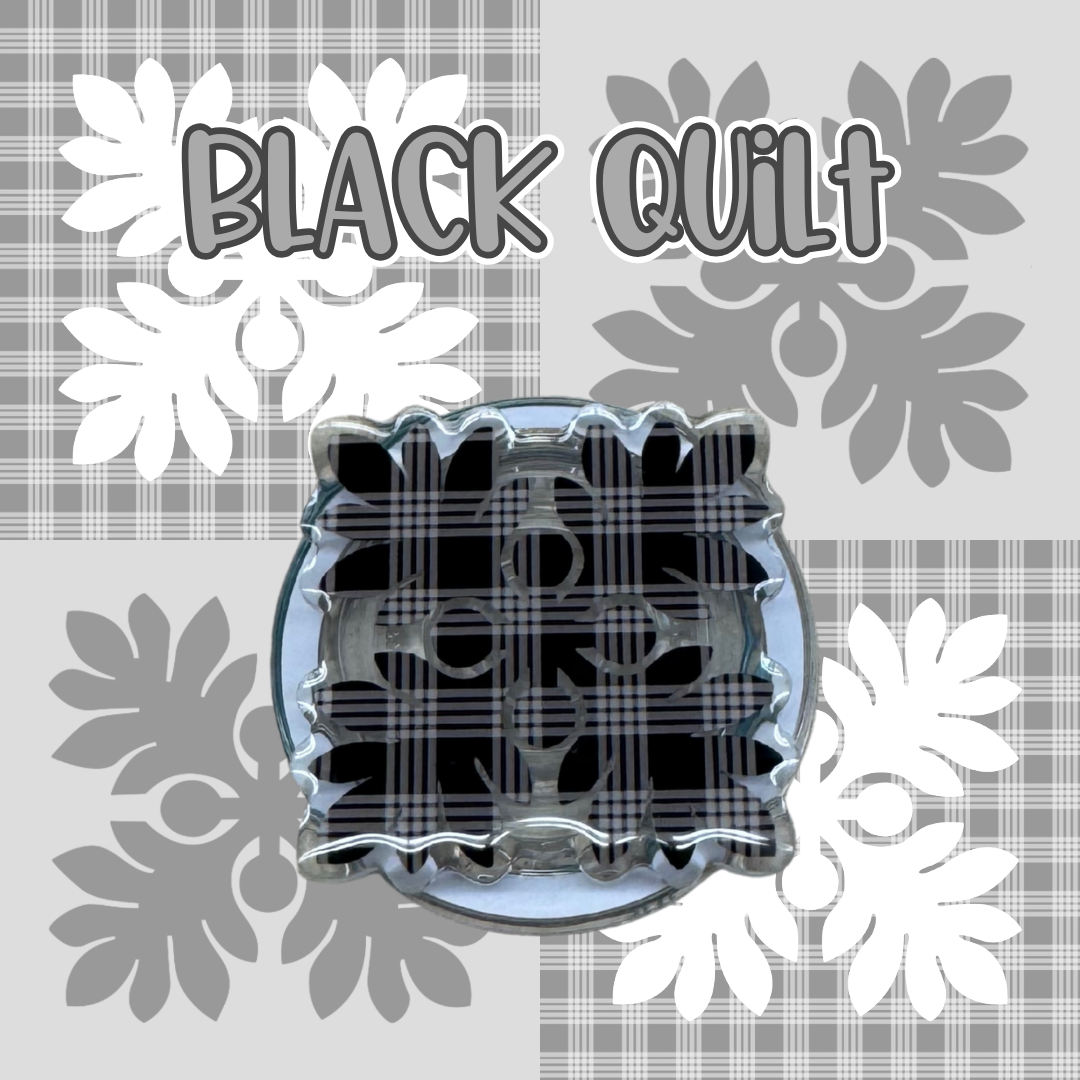 Black Quilt Phone Grip