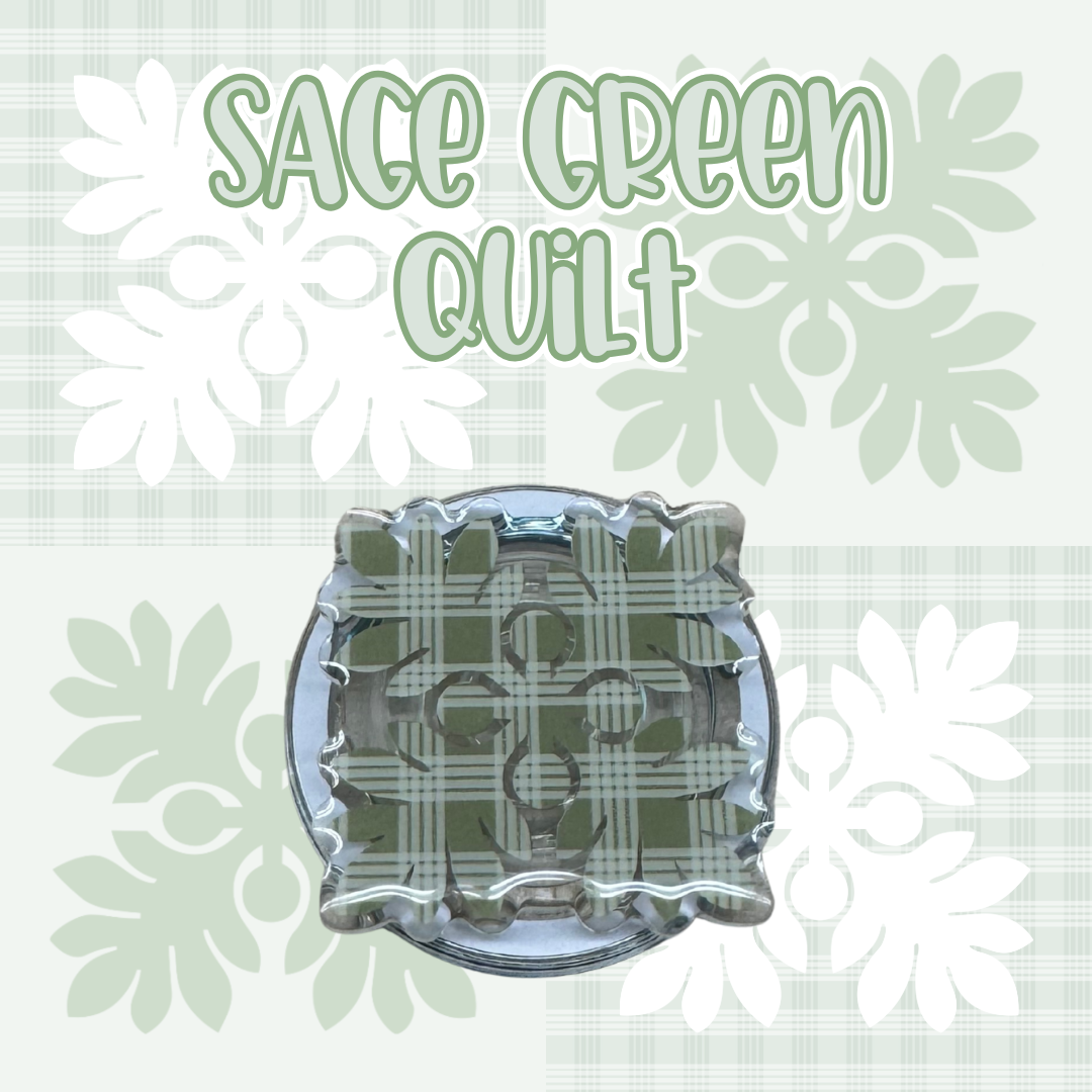 Sage Green Quilt Phone Grip