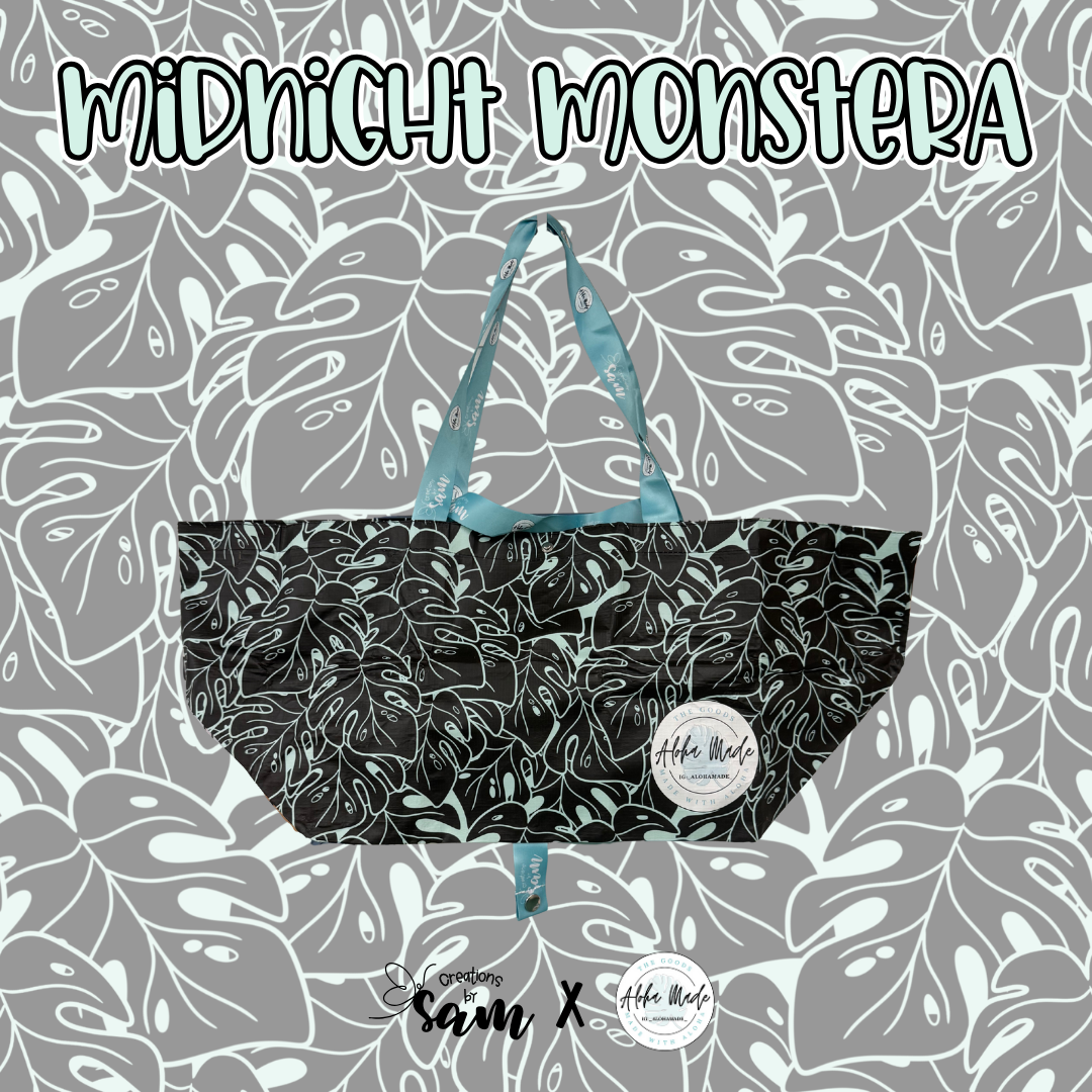 Midnight Monstera Small Carry-All Bag