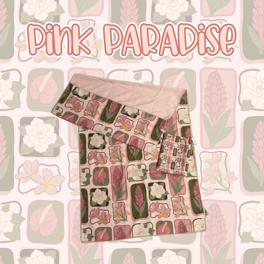 Pink Paradise Hooded Car Towel