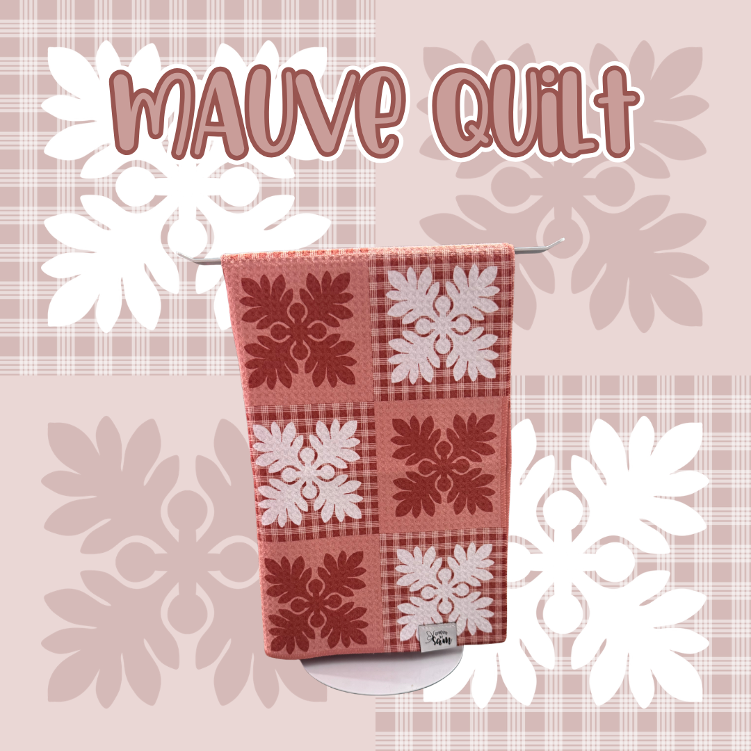 Mauve Quilt Hand Towel