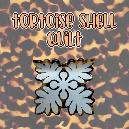 Tortoise Shell Quilt Hair Clip