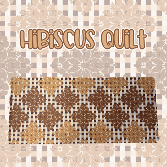 Hibiscus Quilt Desk Mat