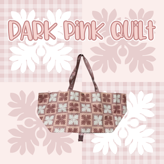 Dark Pink Quilt Small Carry-All Bag