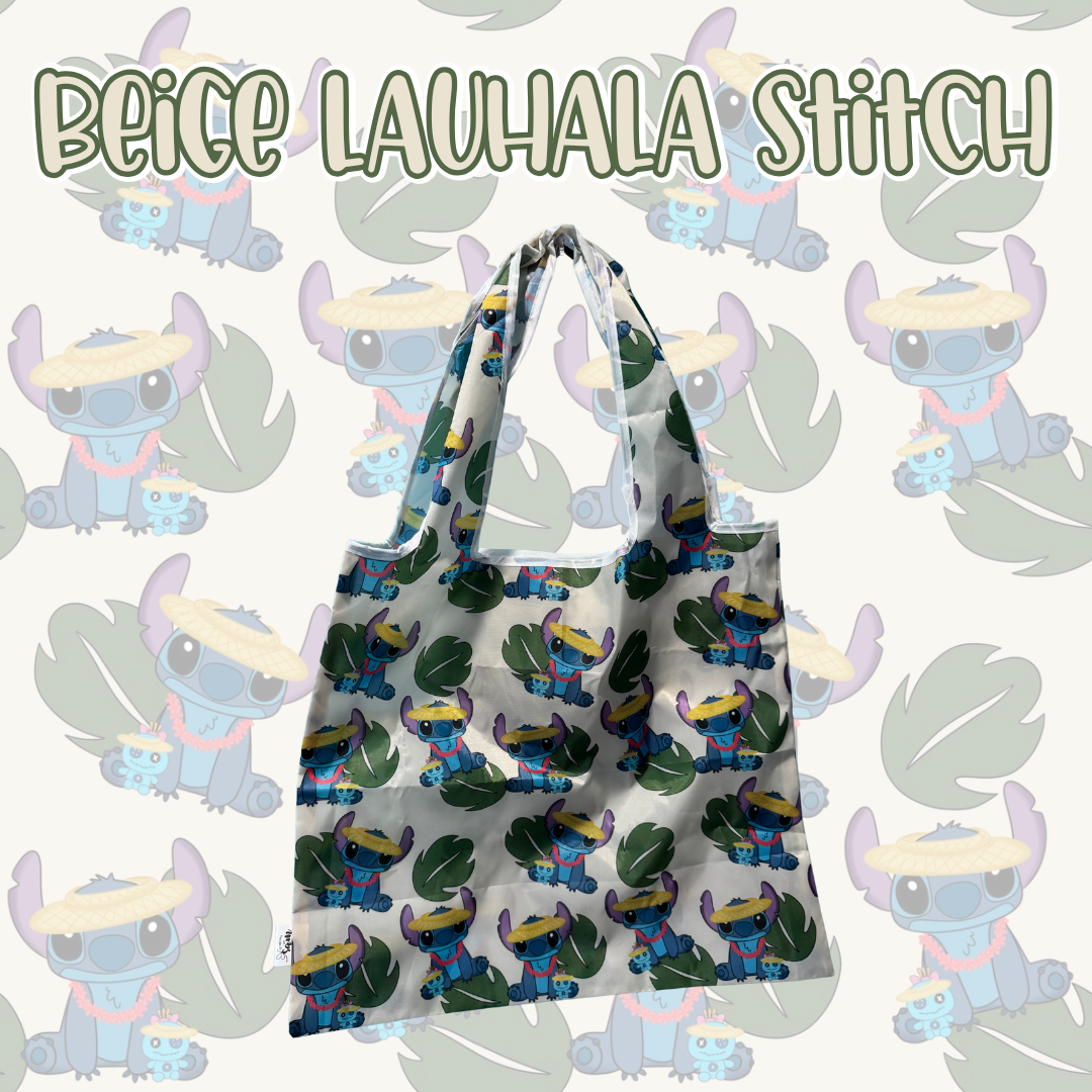 Beige Lauhala Stitch Reusable Bag