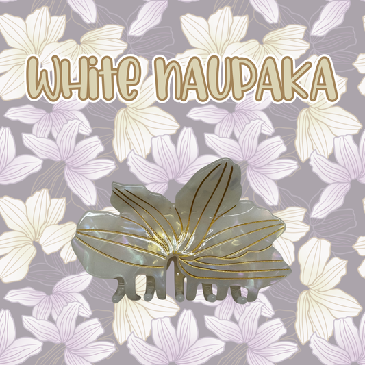 White Naupaka Hair Clip