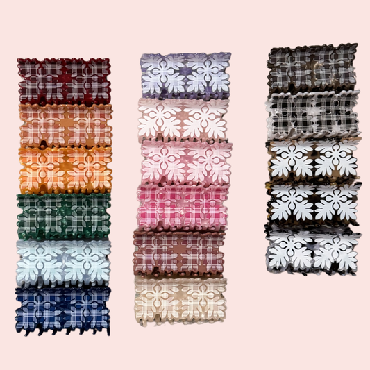 Double Quilt Hair Clips