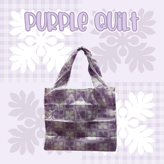 Lavender Quilt Reusable Bag