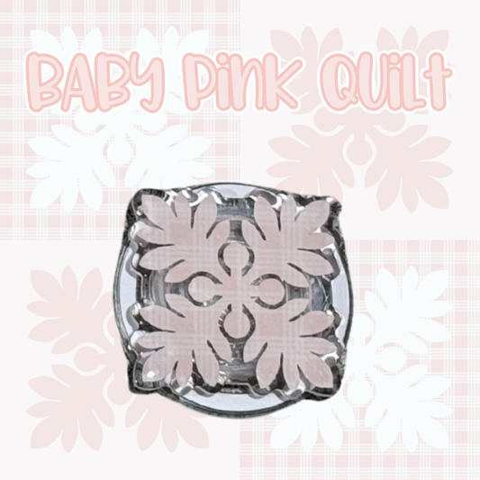 Baby Pink Quilt Phone Grip