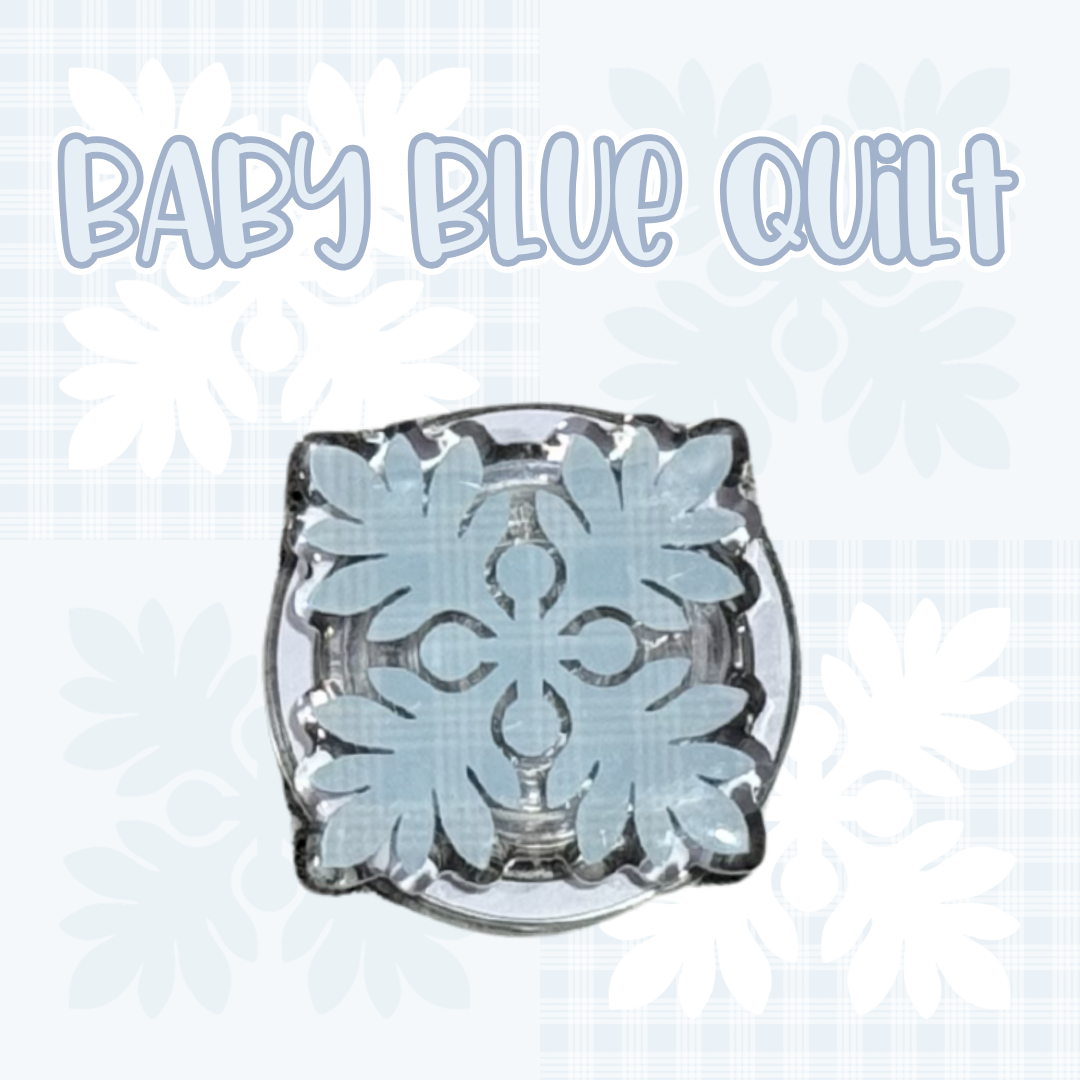 Baby Blue Quilt Phone Grip