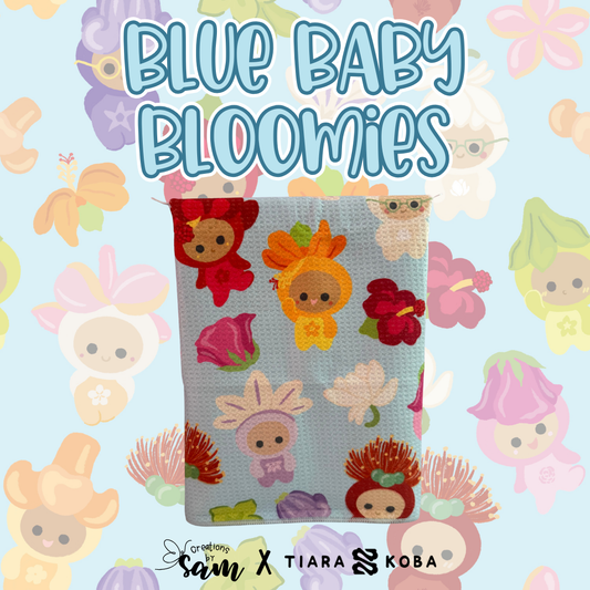 Blue Baby Bloomies Hand Towel (Creations by Sam x Tiara Koba)