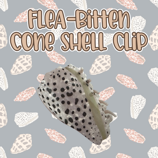 Flea-Bitten Cone Shell Hair Clip