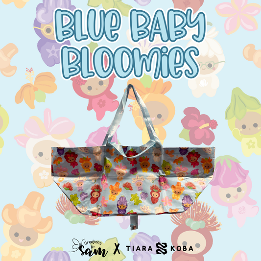 Blue Baby Bloomies Small Carry-All Bag