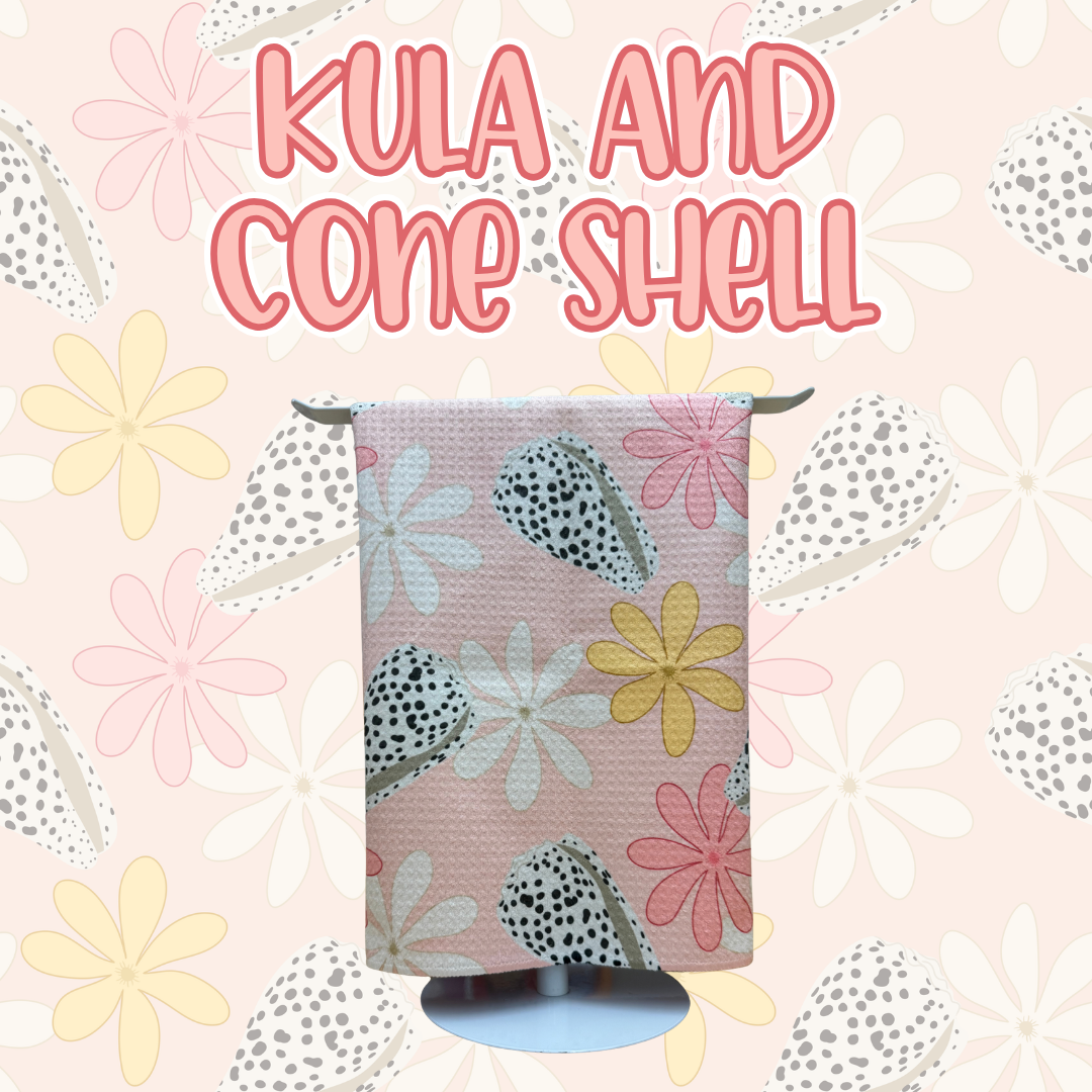 Kula and Cone Shell Hand Towel