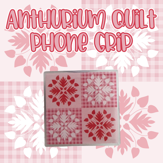 Anthurium Quilt Phone Grip