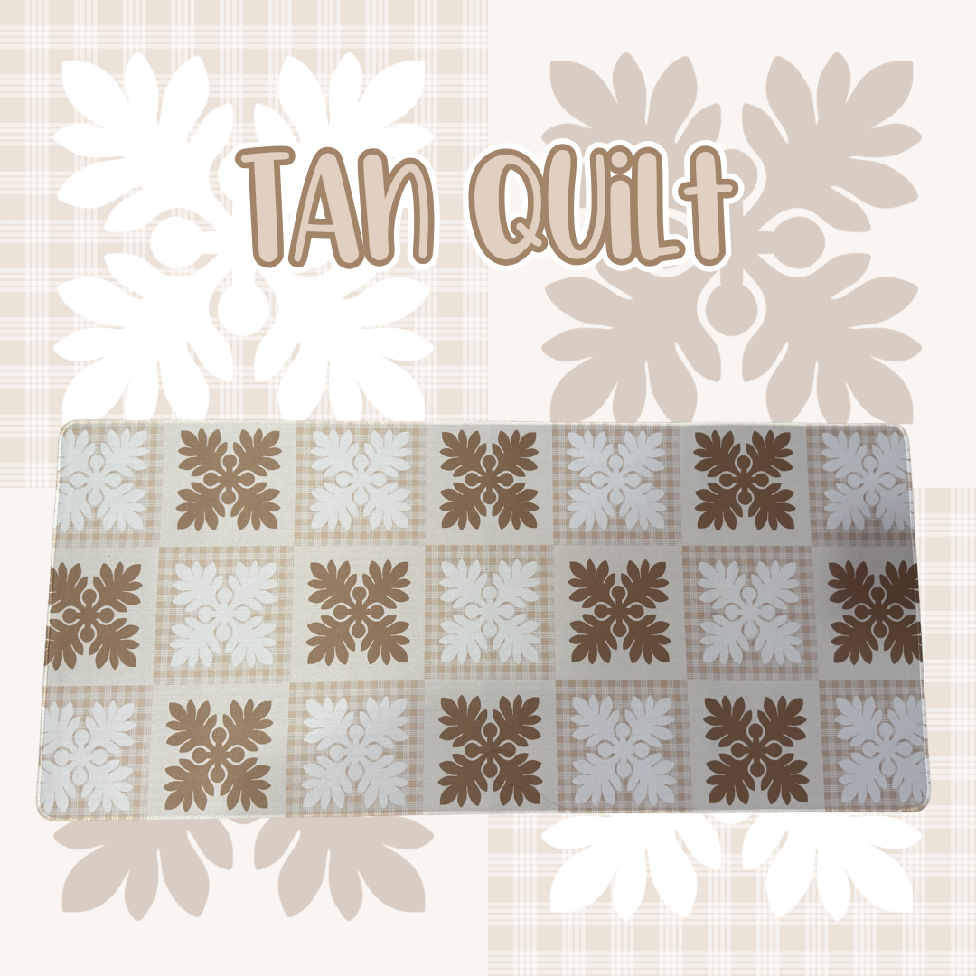 Tan Quilt Desk Mat