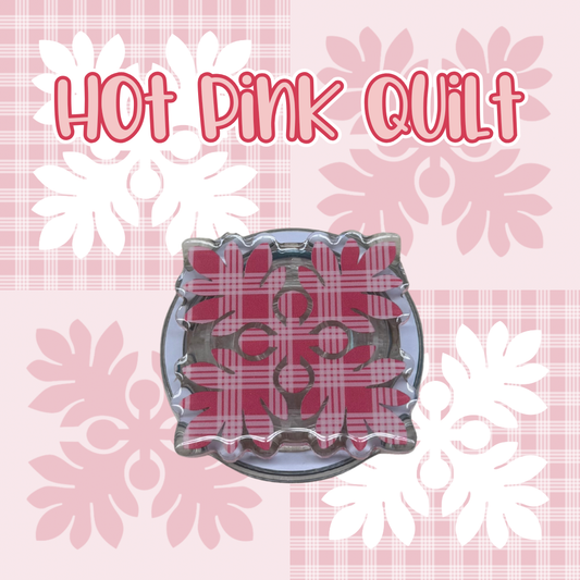 Hot Pink Quilt Phone Grip