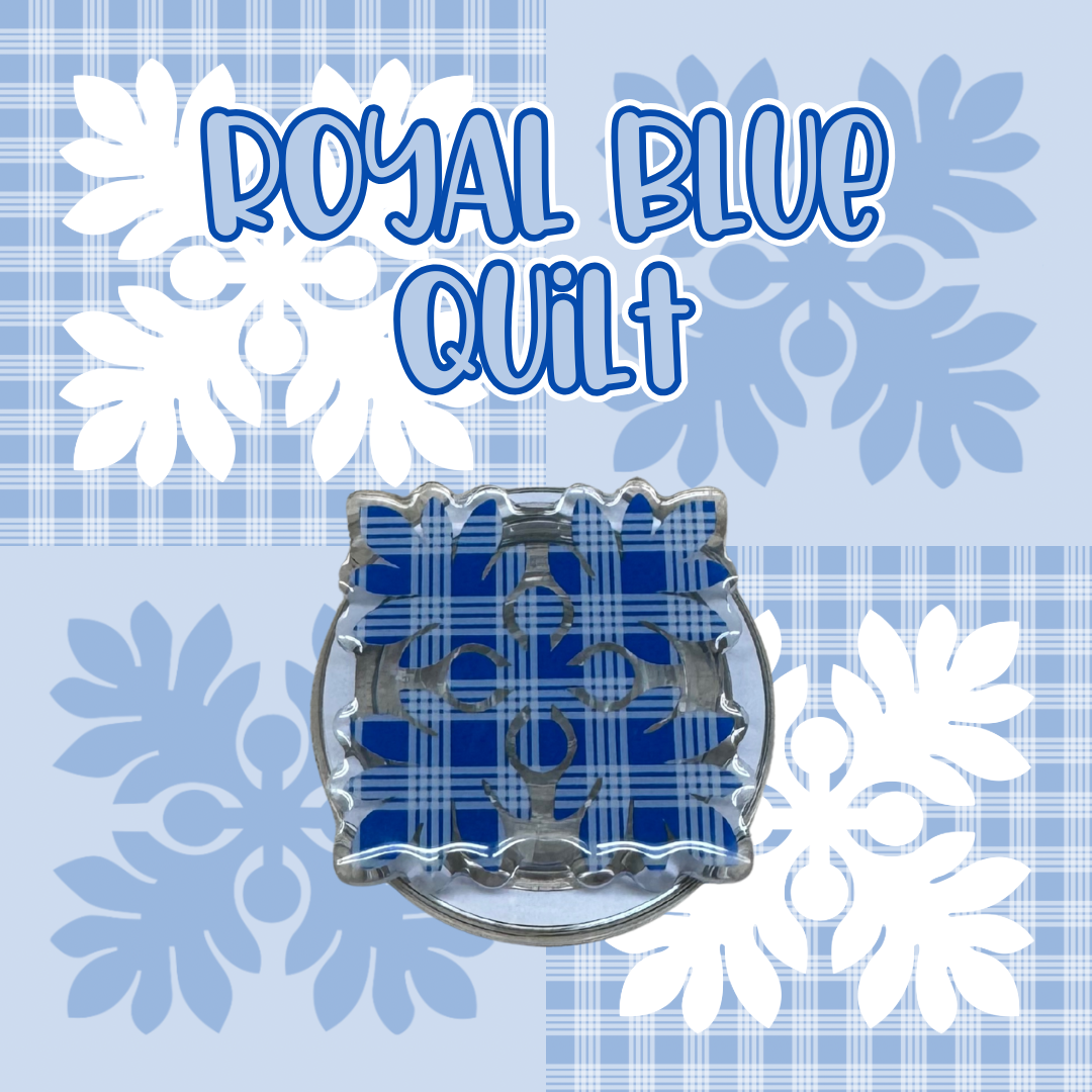 Royal Blue Quilt Phone Grip