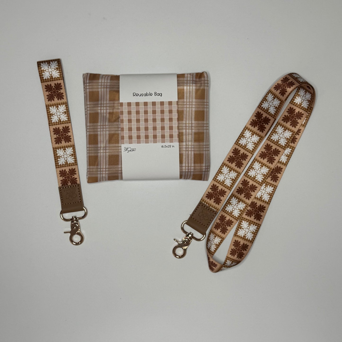 Brown Quilt/Palaka Set