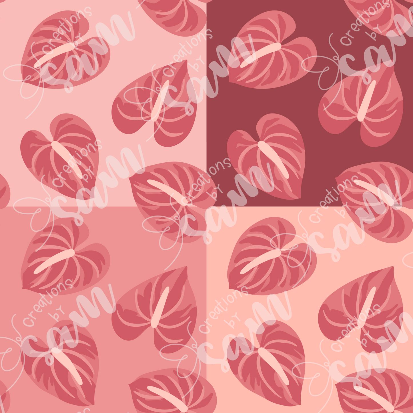 Anthurium Seamless Pattern