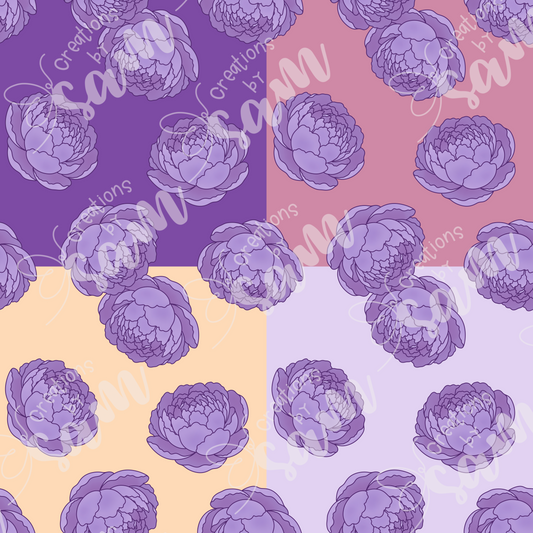 Peony Seamless Pattern