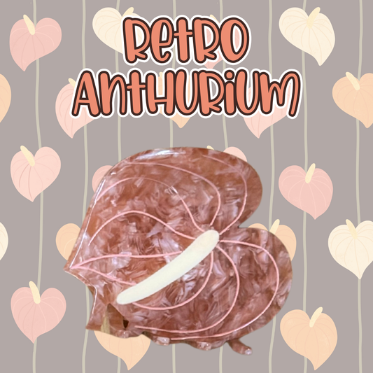 Retro Anthurium Hair Clip