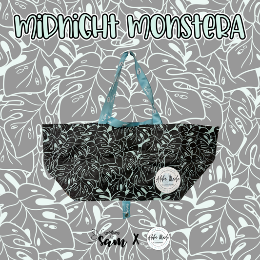 Midnight Monstera Small Carry-All Bag