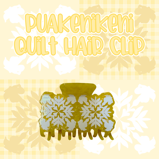 Puakenikeni Quilt Hair Clip